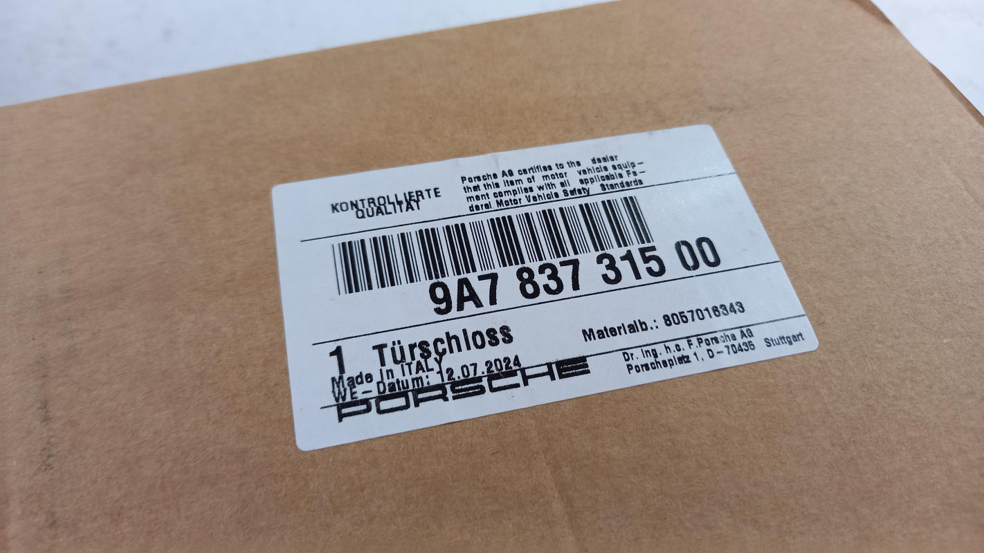 Original OE PORSCHE Türschloss 9A783731500