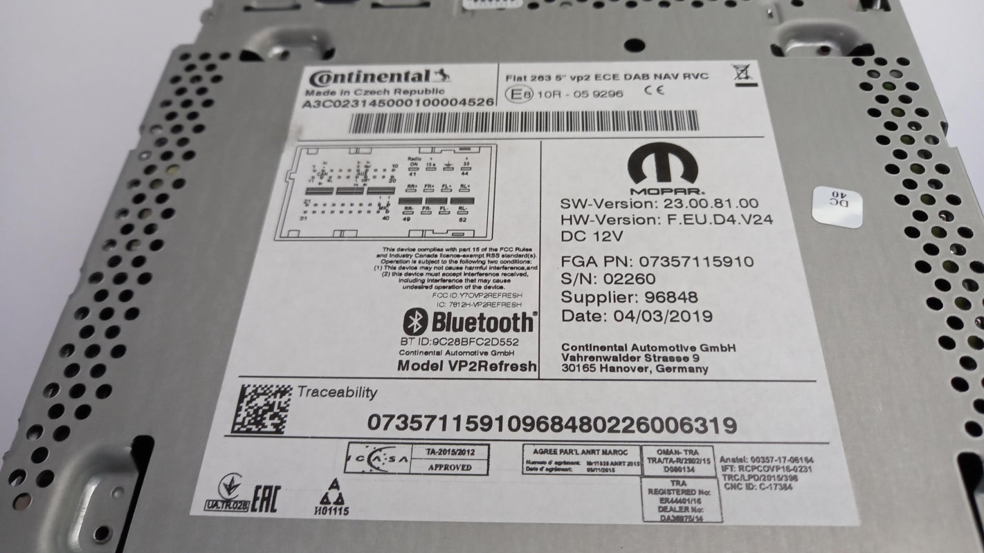 Original OE FIAT Multimedia Haupteinheit 735711591