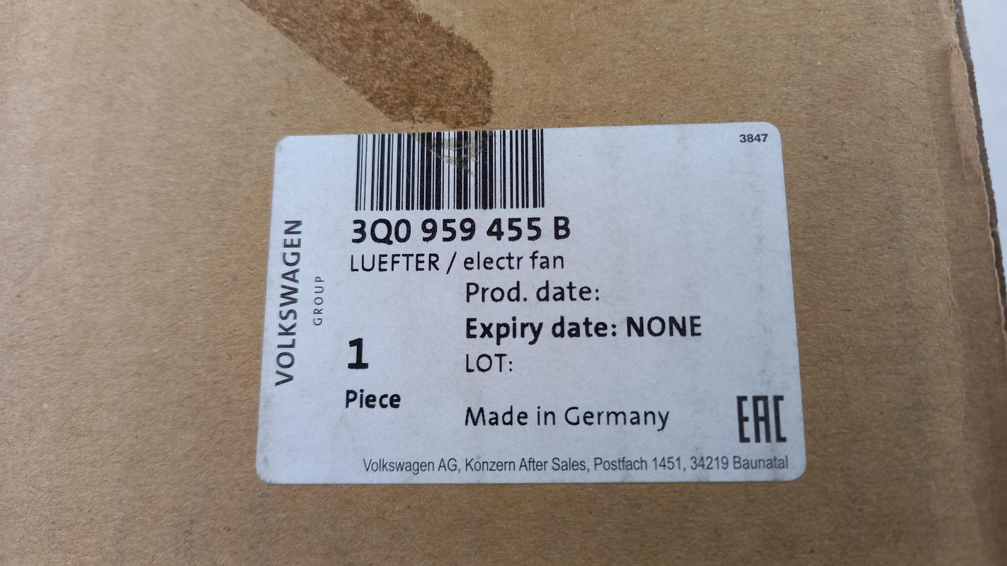 Original AUDI Q2 Q3 VW Tiguan Passat SKODA Kodiaq Superb Kühlerlüfter 3Q0959455B