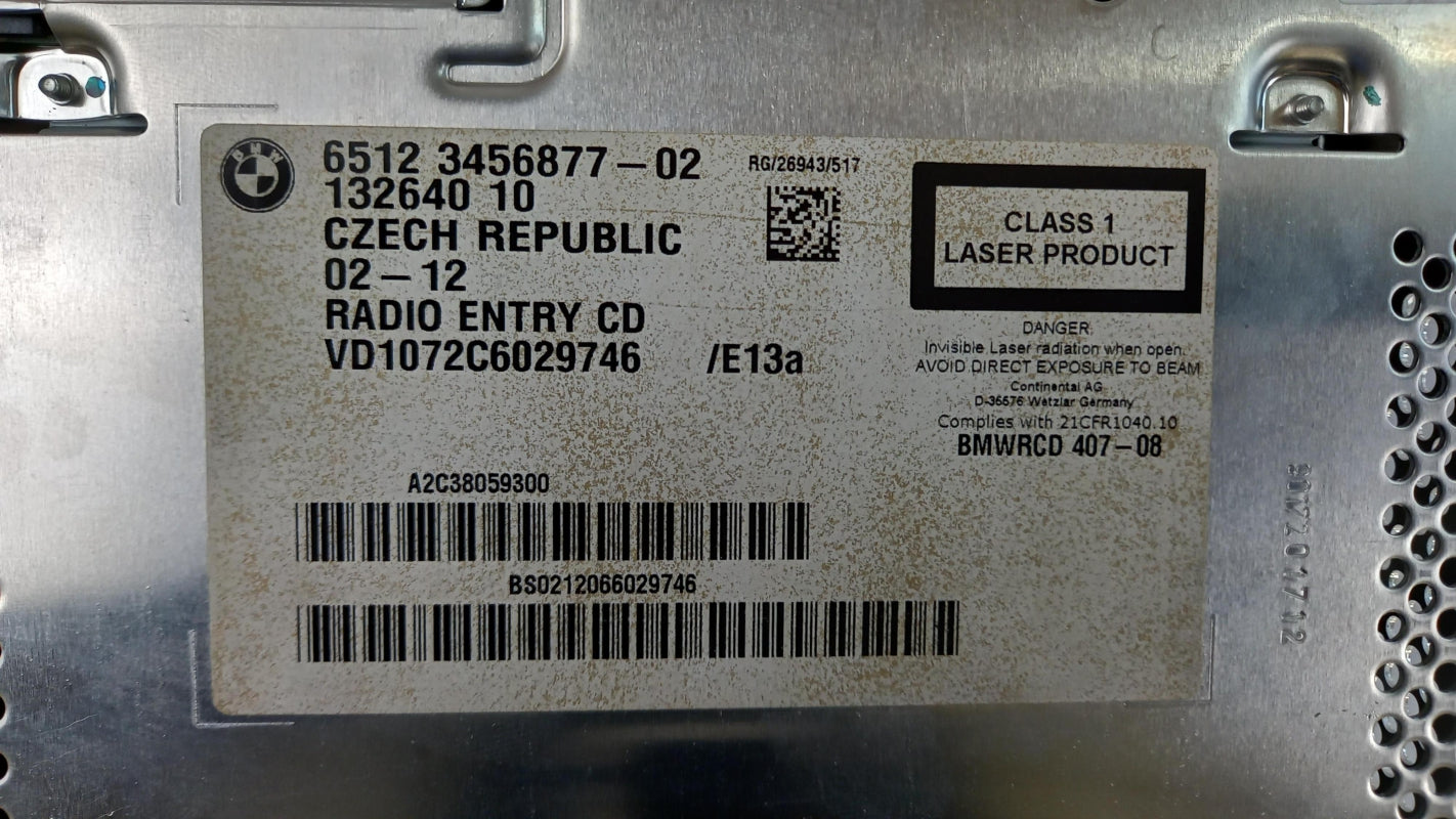 Original BMW 3er E46 Autoradio Professional CD 65126943454