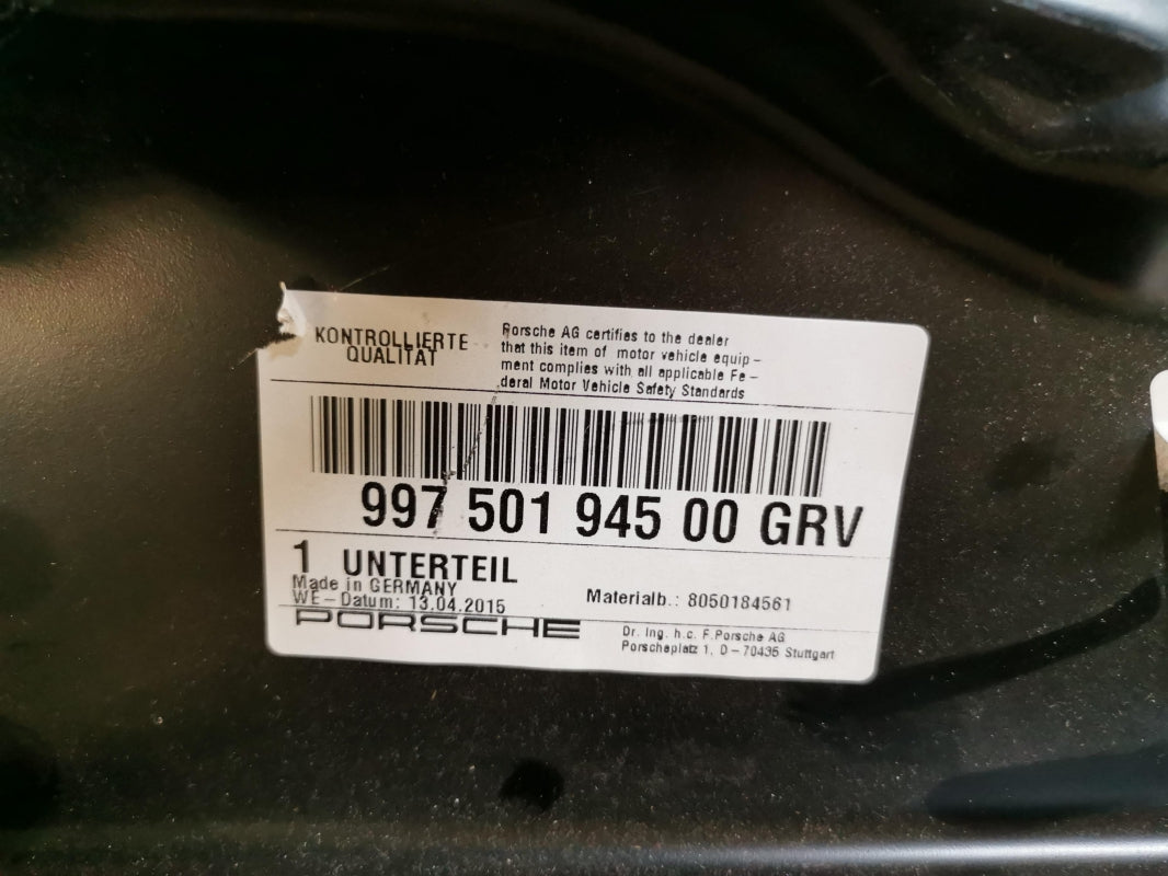 Original PORSCHE 997 Boxster Cayman 987 Verstärkung vorne links 99750194500GRV