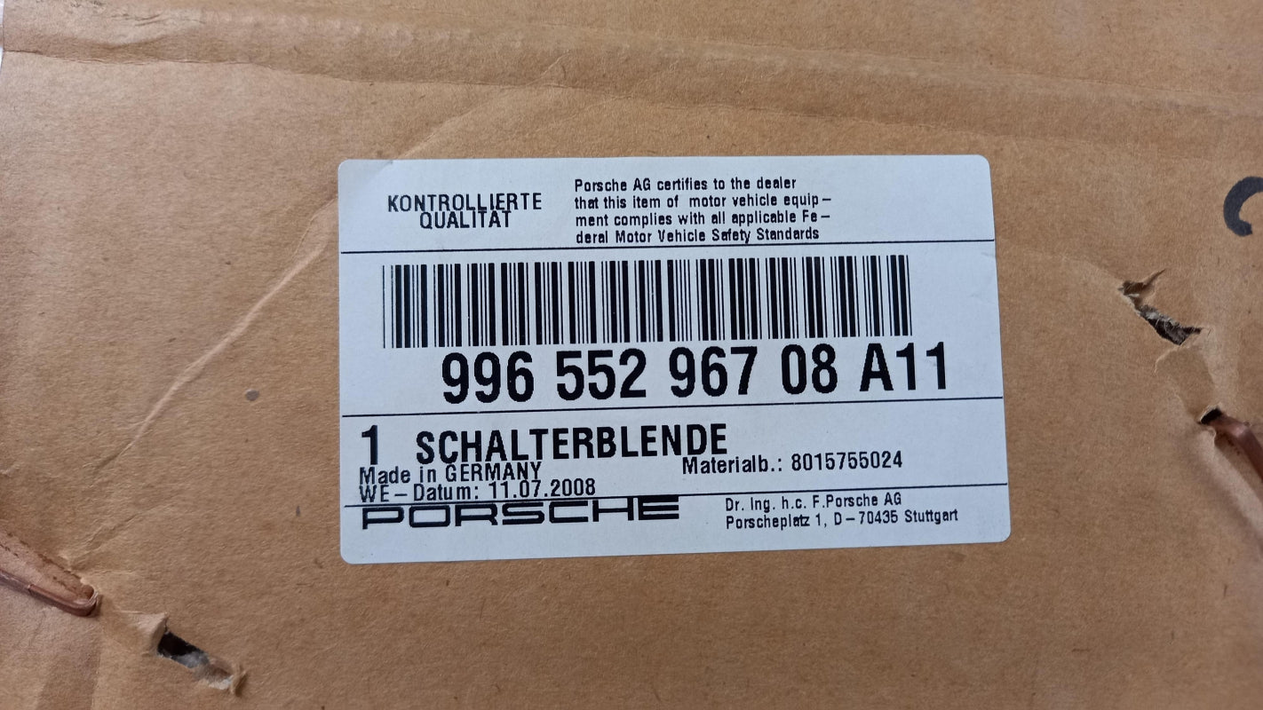 Original PORSCHE 911 996 Boxster 986 Mittelkonsole Blende schwarz 99655296708A11