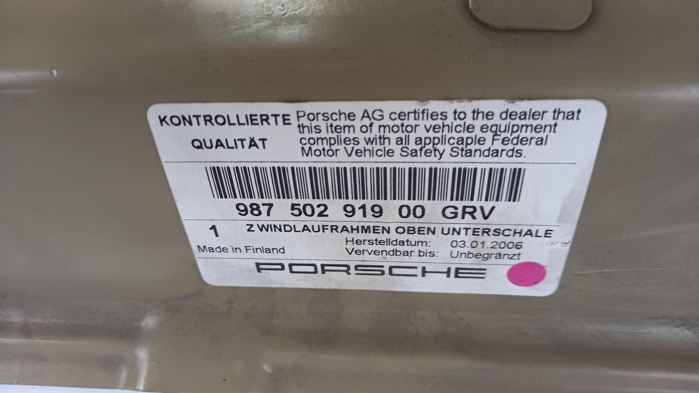 Original PORSCHE Cayman 987 Luftschirmhalterung grundiert oben 98750291900GRV