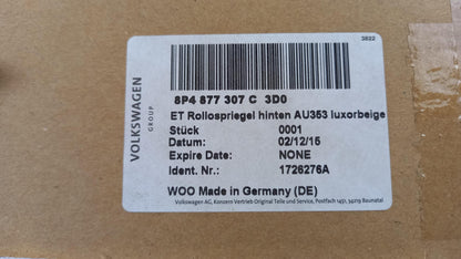 Original AUDI A3 8P Sonnenschutzrollo Spriegel luxor-beige hinten 8P4877307C3D0