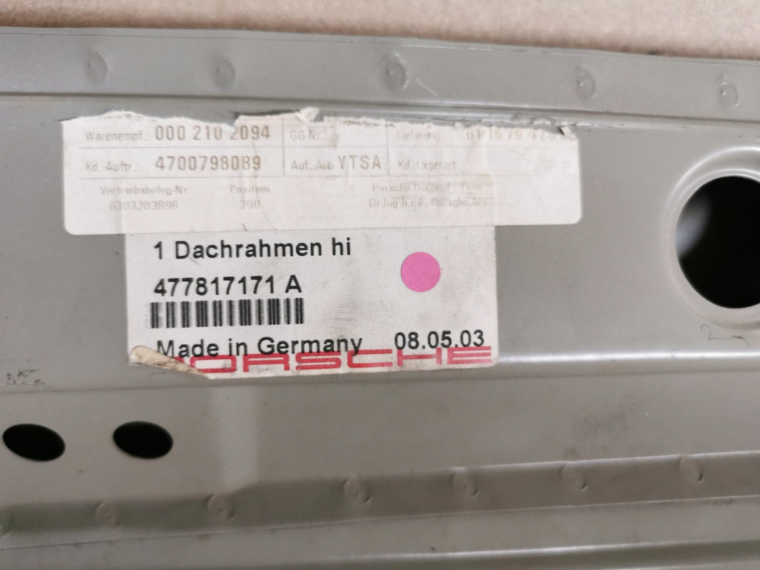 Original PORSCHE 924 924S 944 968 Dachrahmen hinten 477817171A
