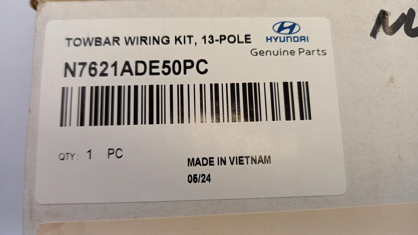 Original HYUNDAI Tucson (MY24) Anhängerkupplung Elektrosatz 13-Pin N7621ADE50PC