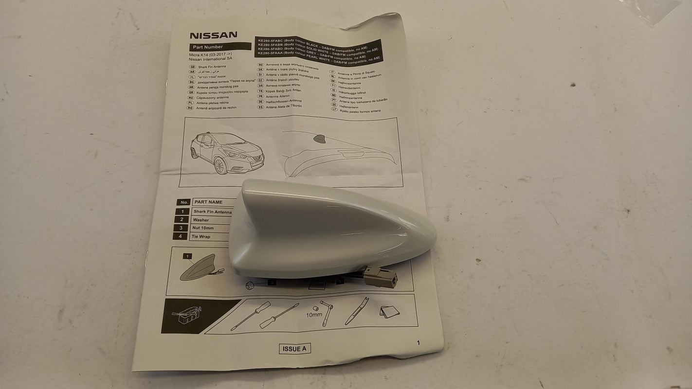 Original NISSAN Micra K14 2017- Antenne DAB/FM perlweiß KE2805FAAA