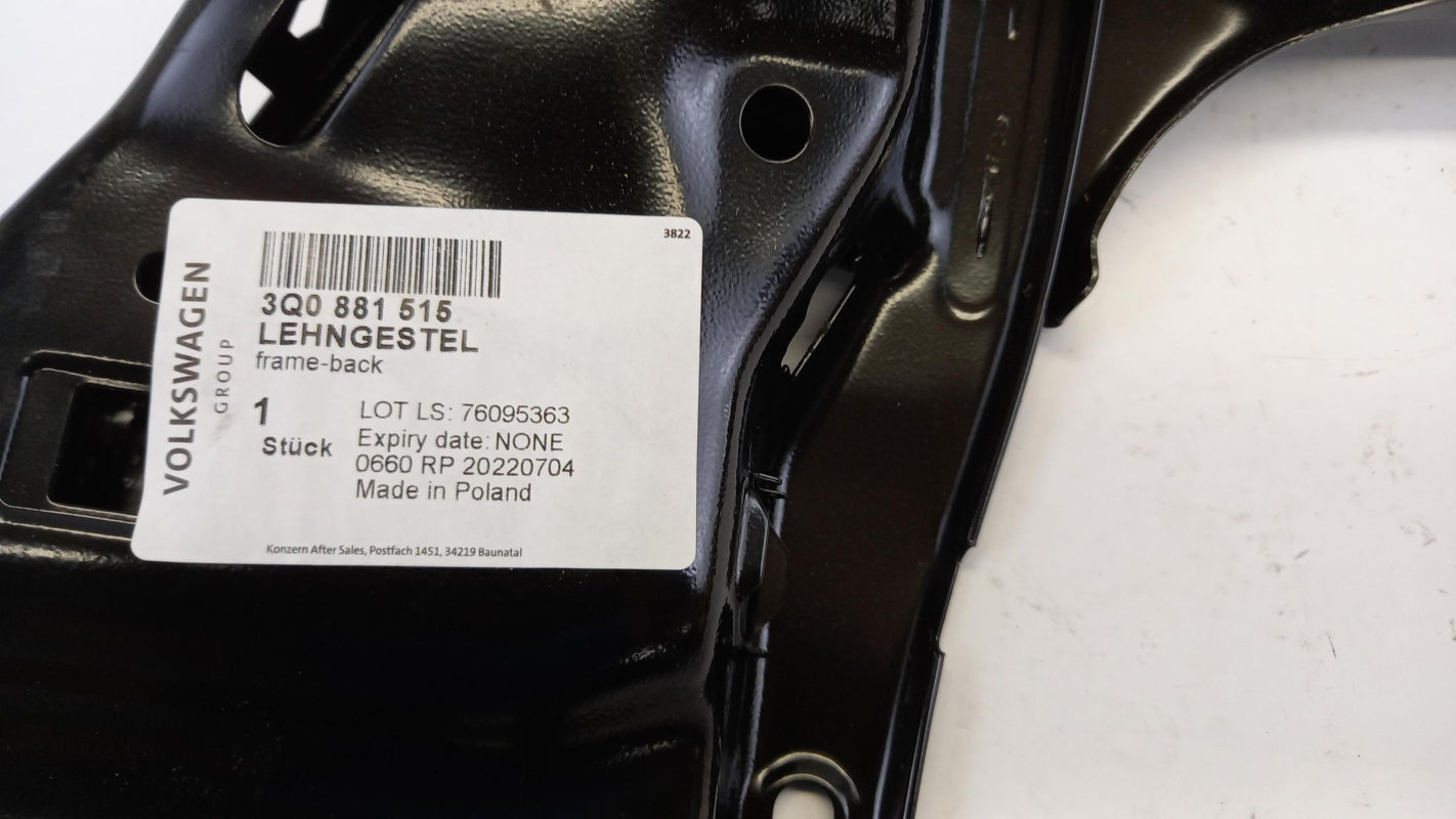 Original AUDI Q2 Q3 Q7 Q8 VW Touareg Rückenlehnenrahmen links 3Q0881515