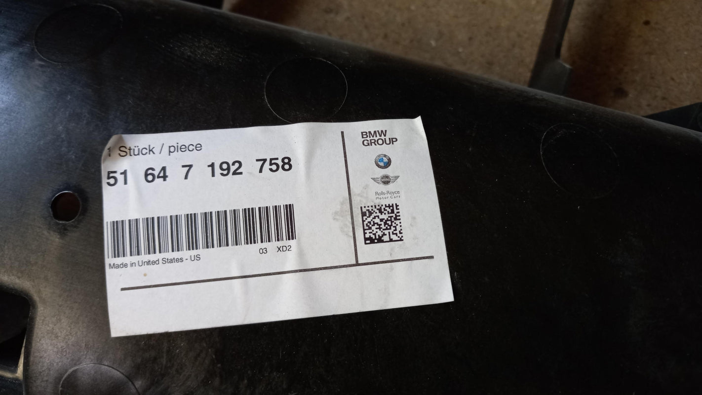 Original BMW X6 E71 E72 Kühler Luftführung 51647192758
