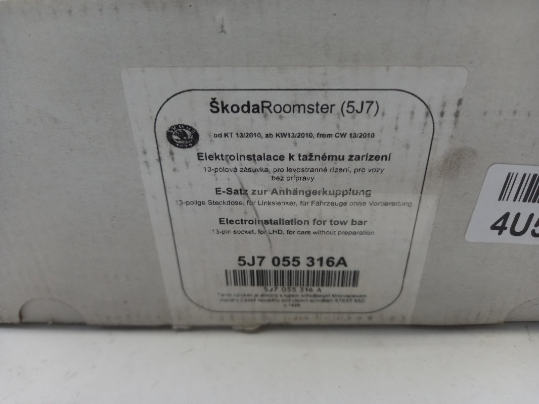 Original SKODA Roomster 5J Anhängerkupplung Elektrosatz 13-polig 5J7055316A
