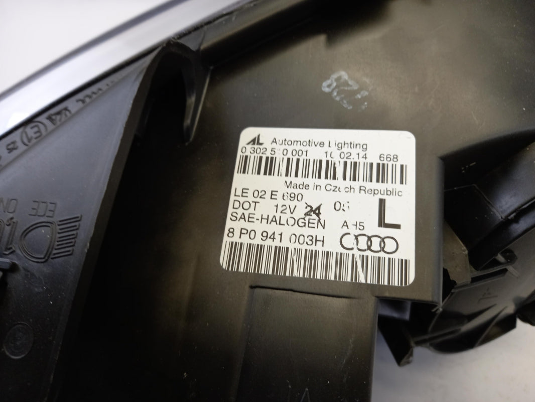 Original AUDI A3 8P Halogen Hauptscheinwerfer Frontlicht links 8P0941003H