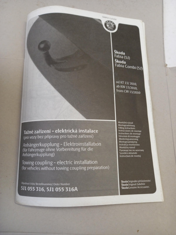 Original SKODA Fabia II 5J Anhängerkupplung Elektrosatz 13-pol 5J1055316