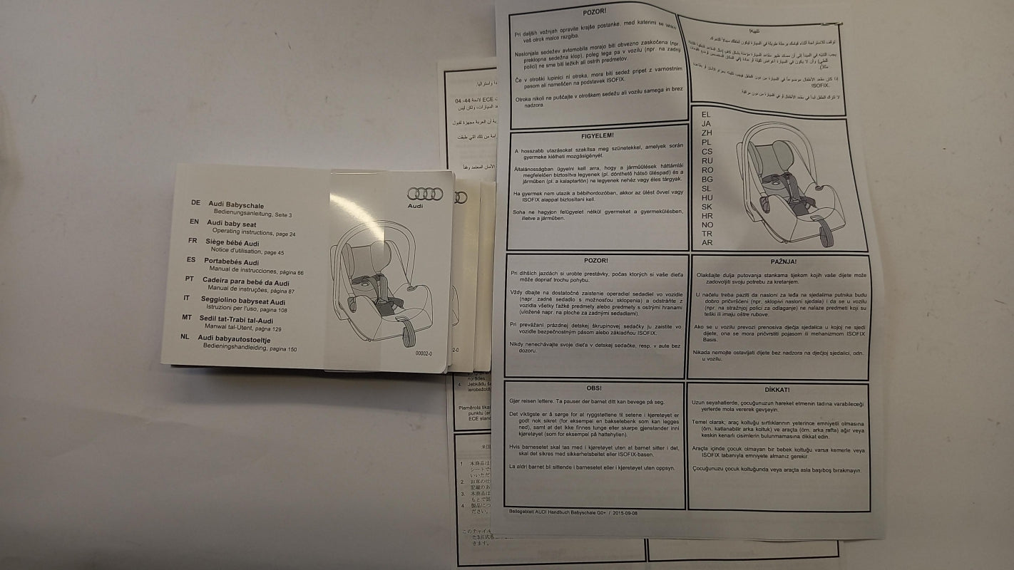 Original AUDI Kindersitz 0-13kg 0-15 monaten Misano rot/schwarz 4L0019900D