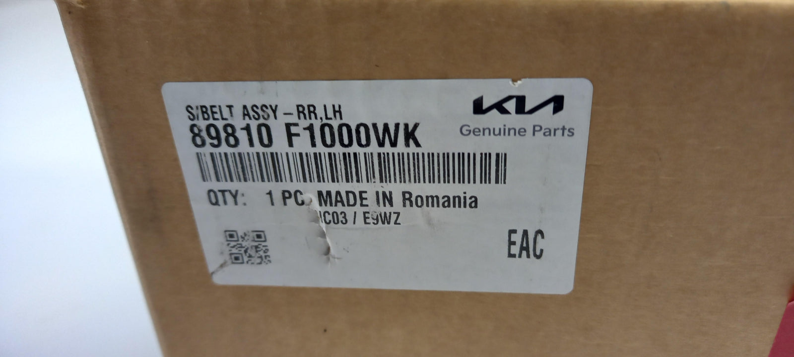 Original KIA Sportage F1 2018-2022 Sicherheitsgurt Links Hinten 89810F1000WK