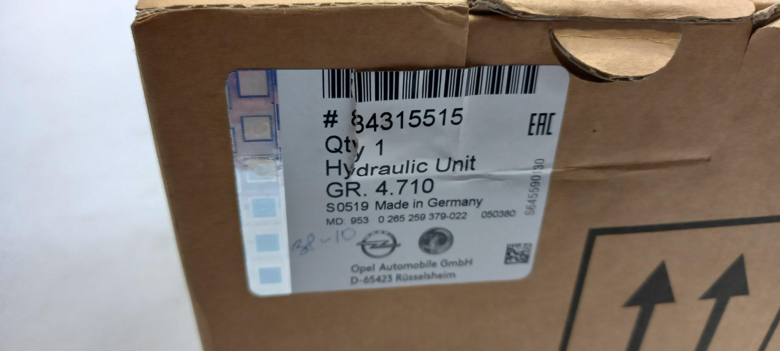 Original OPEL Insignia-B 2017> Bremsanlage Hydraulikpumpe 84315515