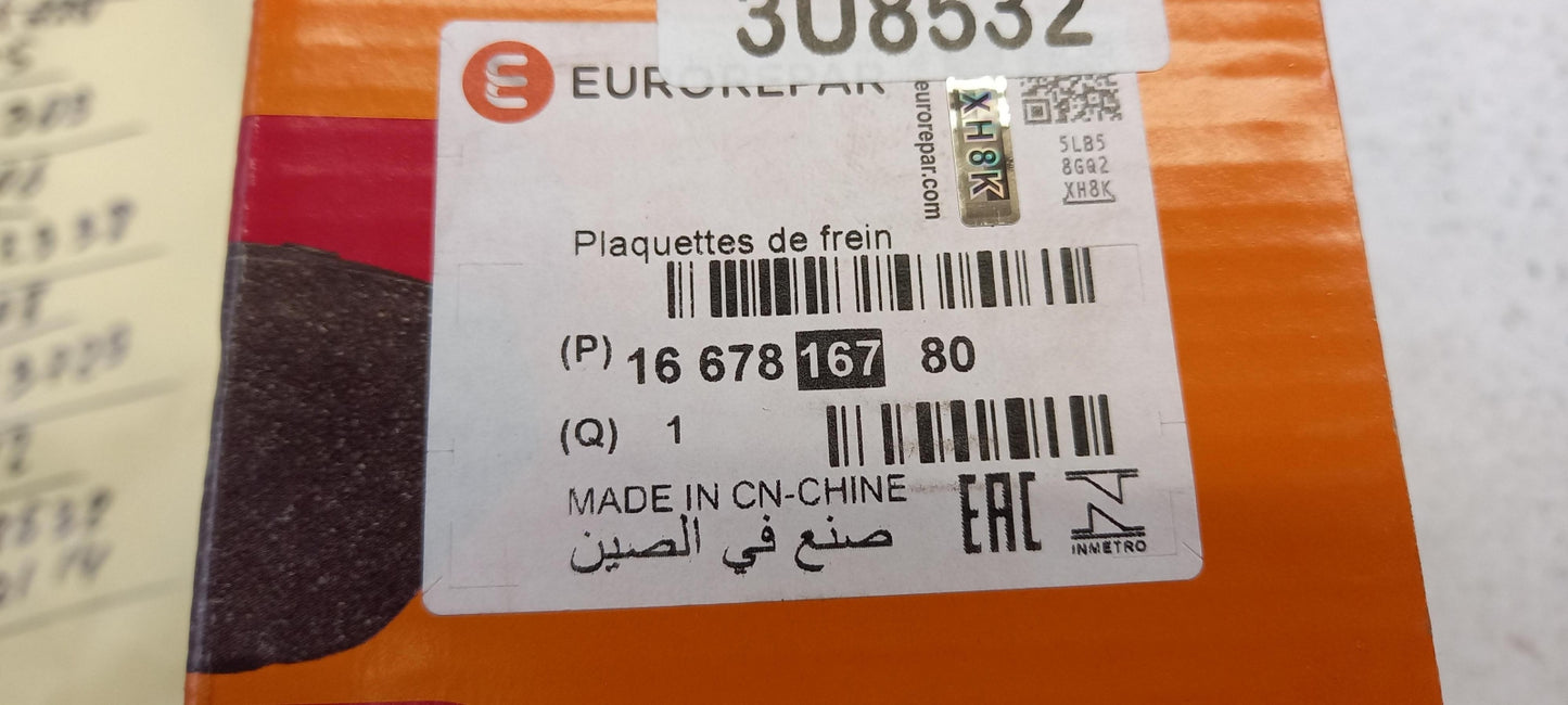 EUROREPAR für OPEL Insignia-B 2017> Bremsbeläge vorne 1667816780