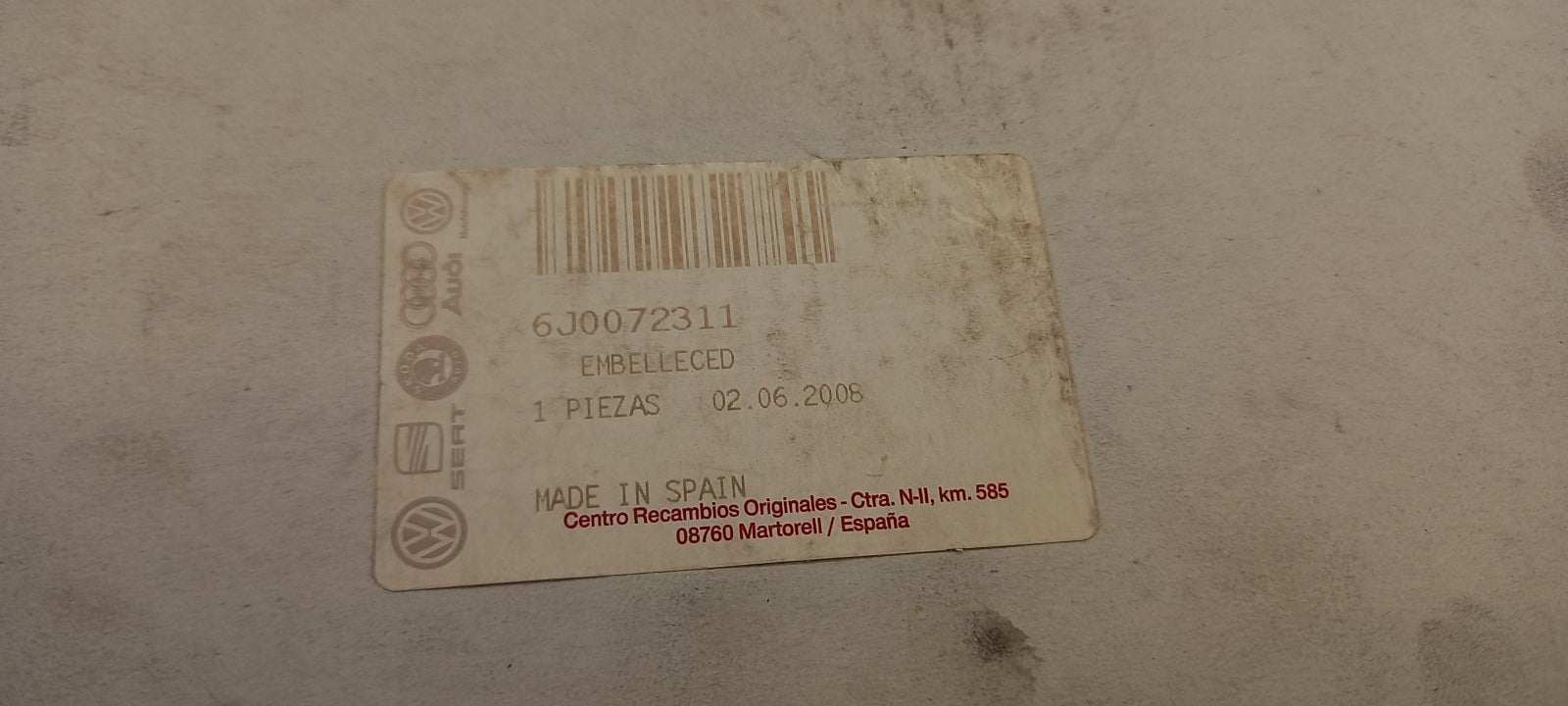 Original SEAT Ibiza IV 2008 - 2018 Zierleiste 6J0072311