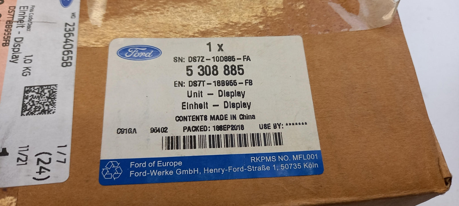 Original FORD Mondeo MK5 Ranger (2014-2016) Anzeigeeinheit 5308885