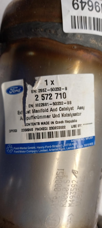 Original FORD Fiesta Mk5 Fusion Katalysator 2572710