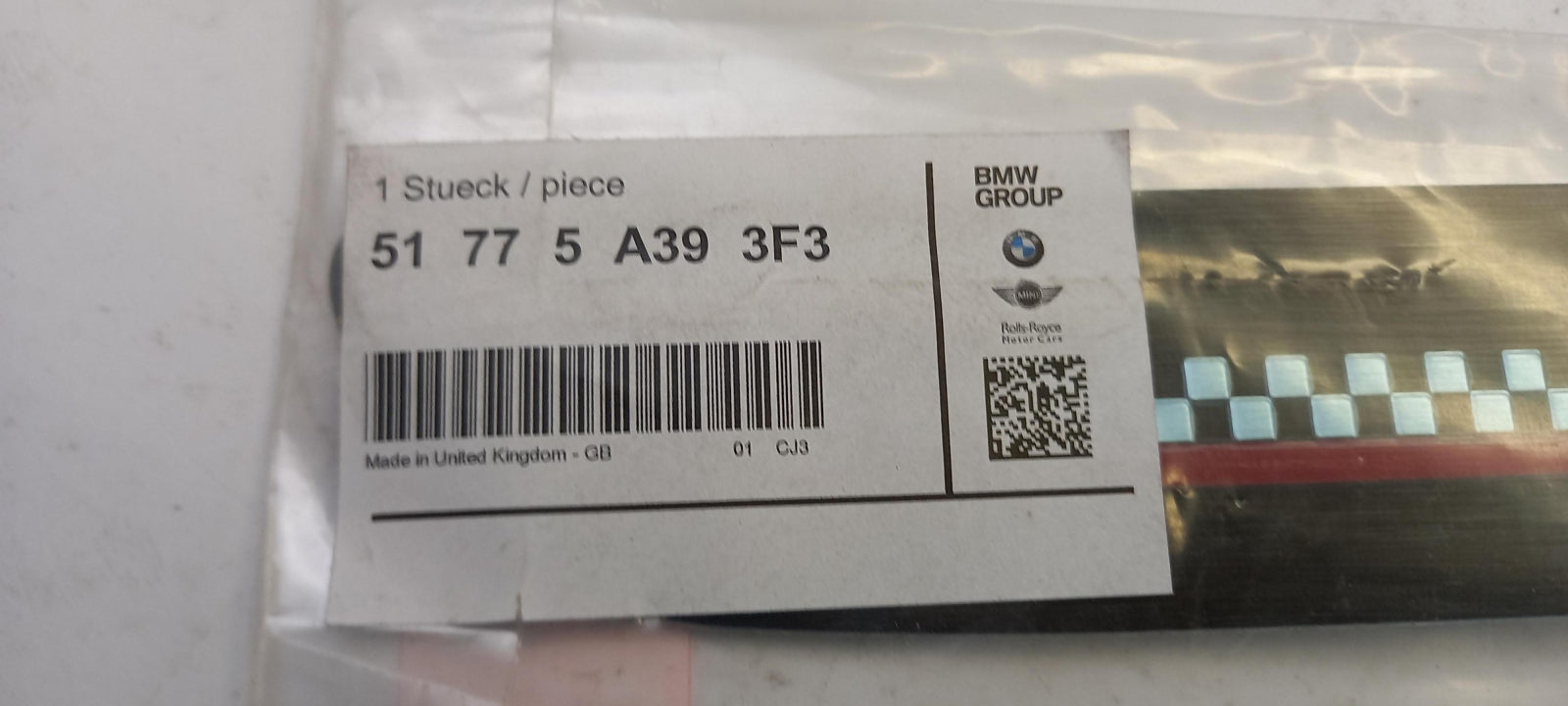 Original OE BMW Einstiegsleiste 51775A393F3