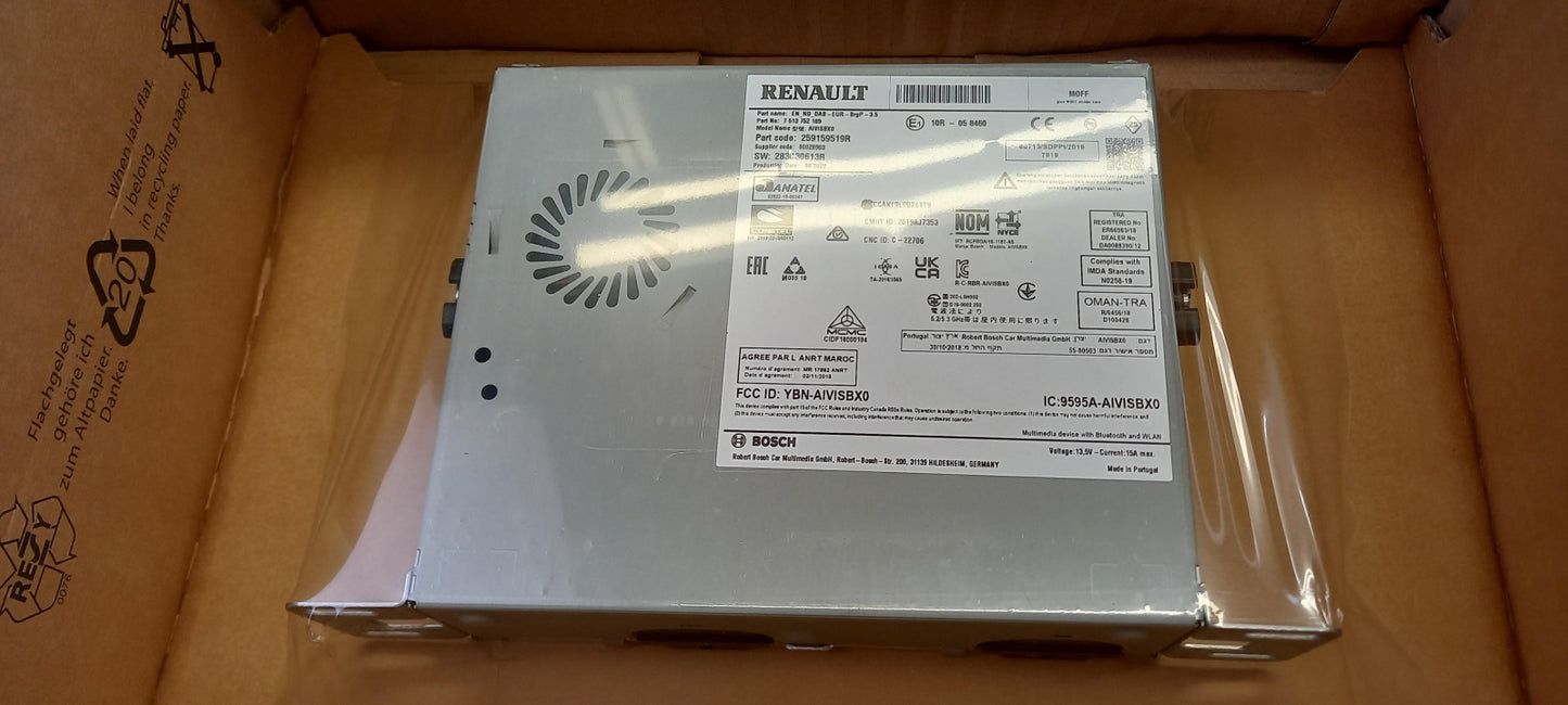 Original RENAULT Clio V Arkana I Captur II Multimedia Haupteinheit 259159519R