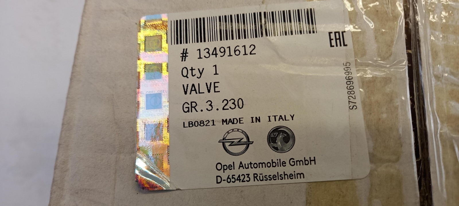 Original OPEL Astra-J LPG Elektroventil mit Sensor 13491612