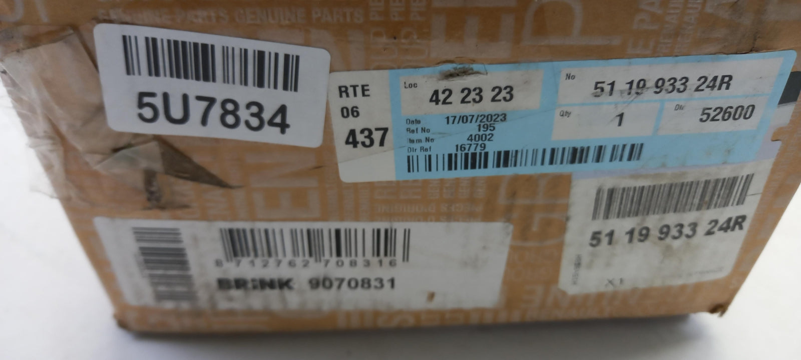 Original OE RENAULT Anhängerkupplung 511993324R