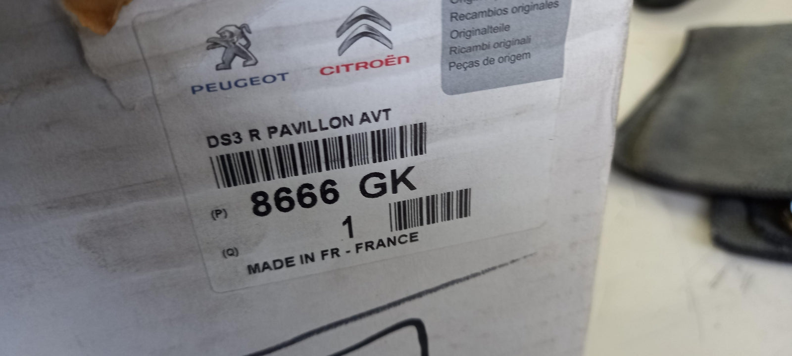 Original CITROEN DS3 Dachaufkleber Monogramm 8666GK