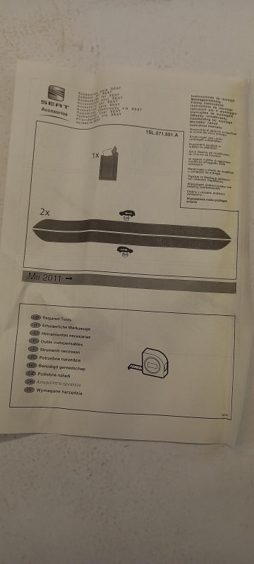 Original SEAT Mii 3-Türer Einstiegsleisten-Satz im SMiiLE-Design 1SL071691A