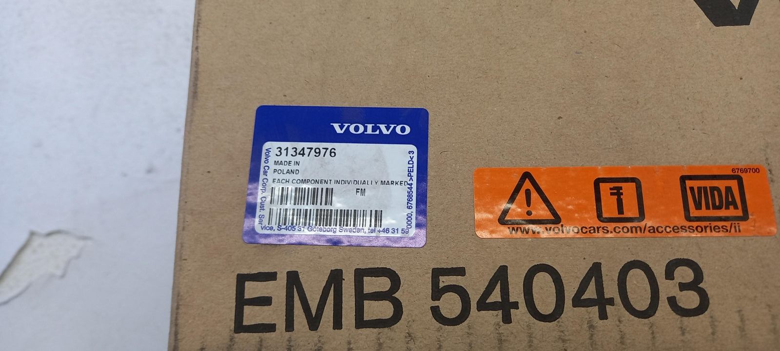 Original VOLVO V40 II 12-19 Einparkhilfe PDC hinten 31347976