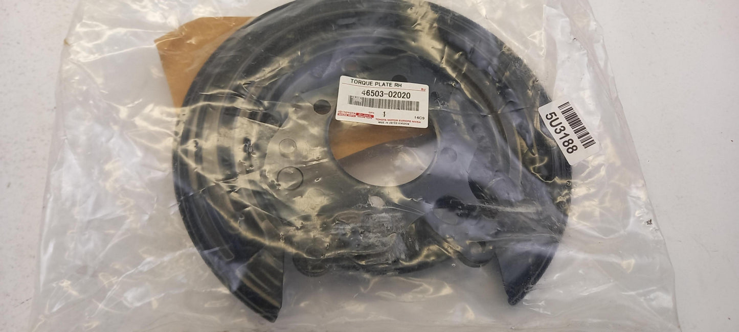 Original TOYOTA Corolla 01-07 Bremsscheibe Spritzblech rechts 4650302020