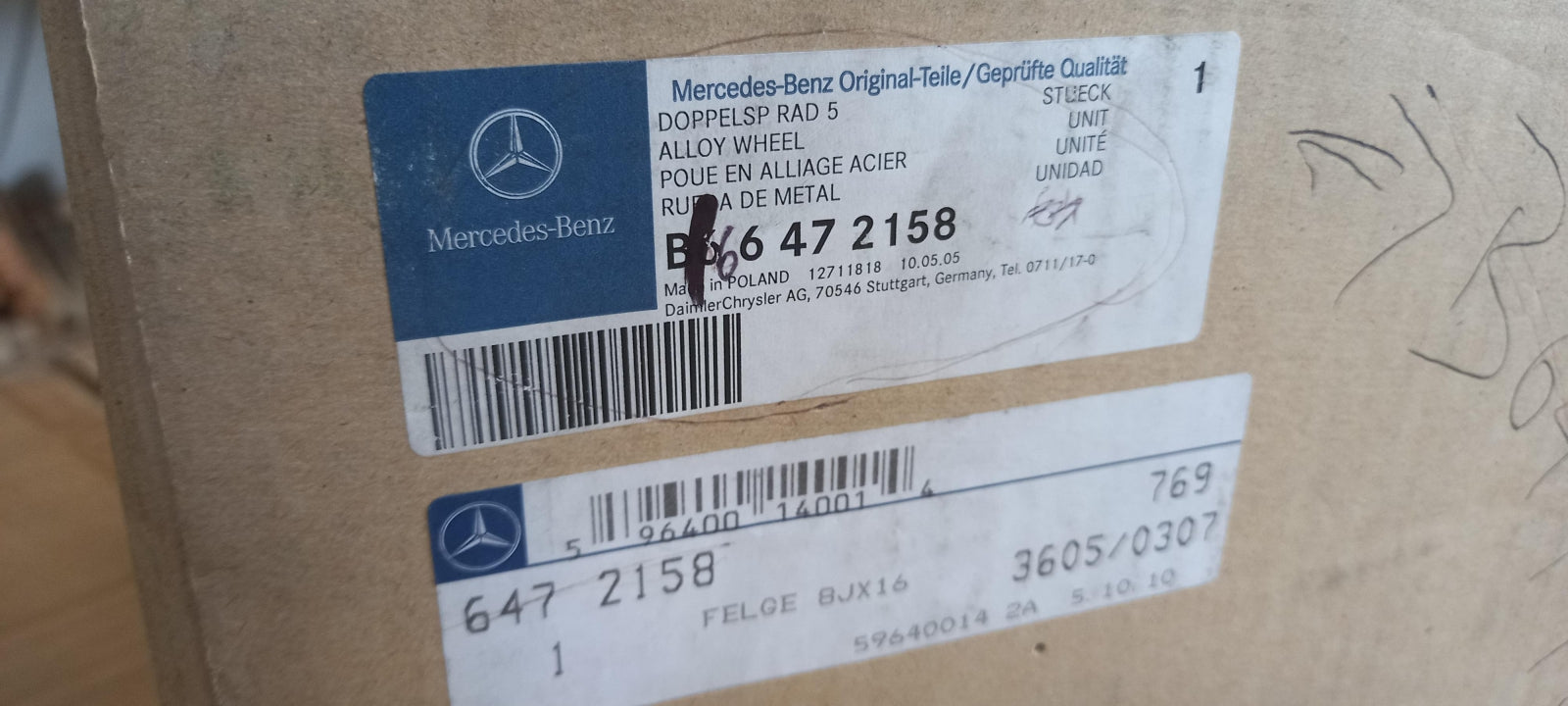 Original OE MERCEDES-BENZ Felge B66472158