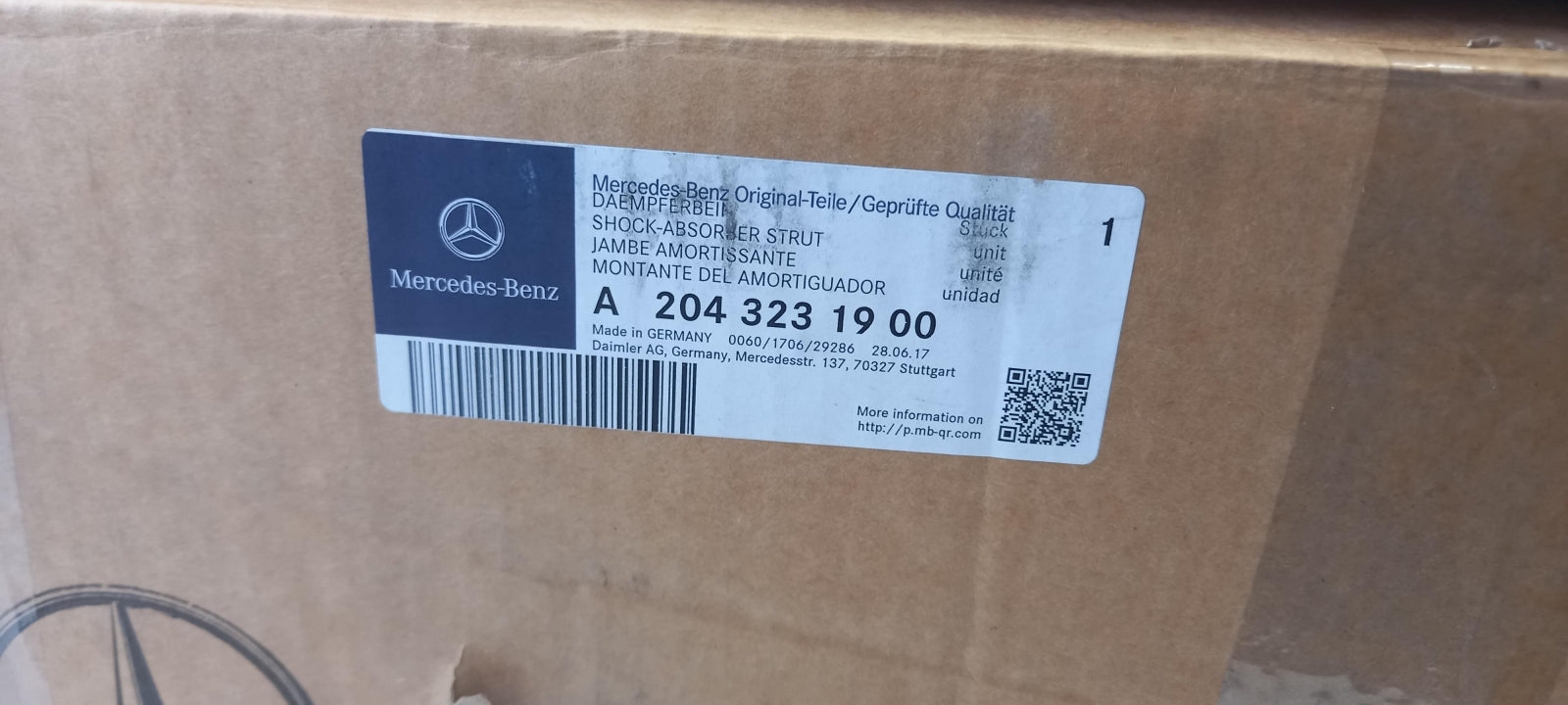 Original OE MERCEDES-BENZ Stoßdämpfer A2043231900