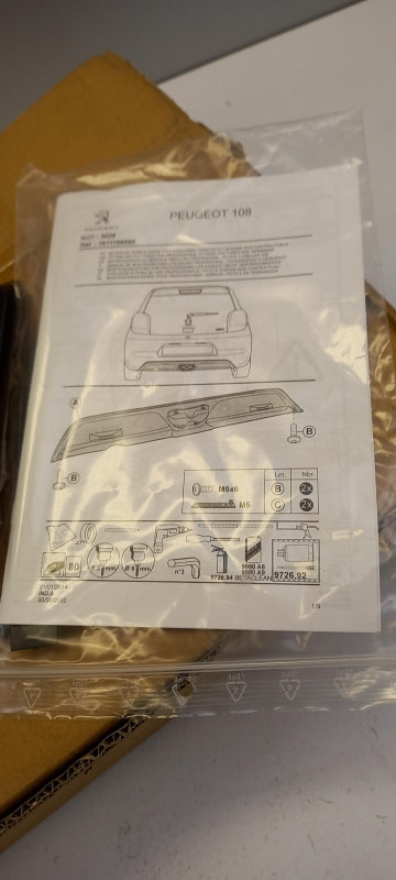 Original PEUGEOT 108 I Stoßfängerabdeckung Diffusor hinten 1611186880