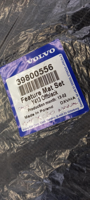Original VOLVO XC60 I Fußmattensatz 4-teilig Textil schwarz 39800556