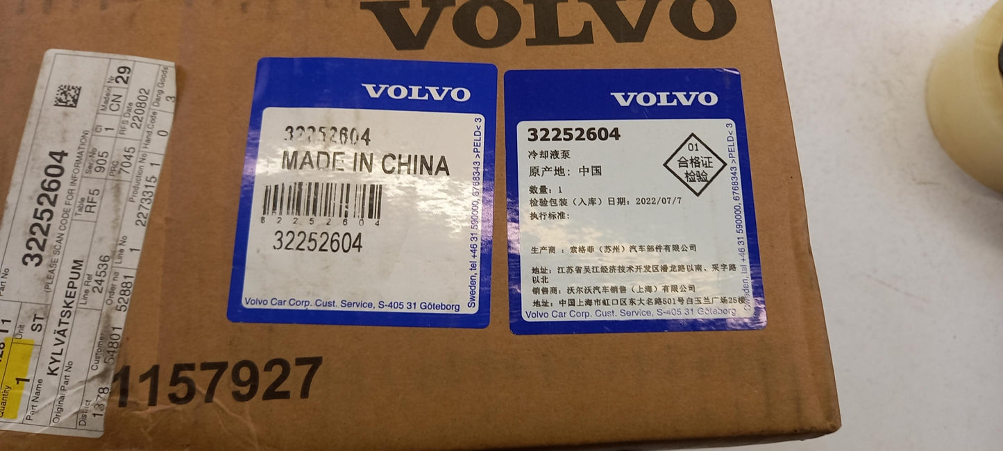 Original VOLVO S60 V60CC S90 V90CC XC40 XC60 XC90 2.0 Wasserpumpe 32252604