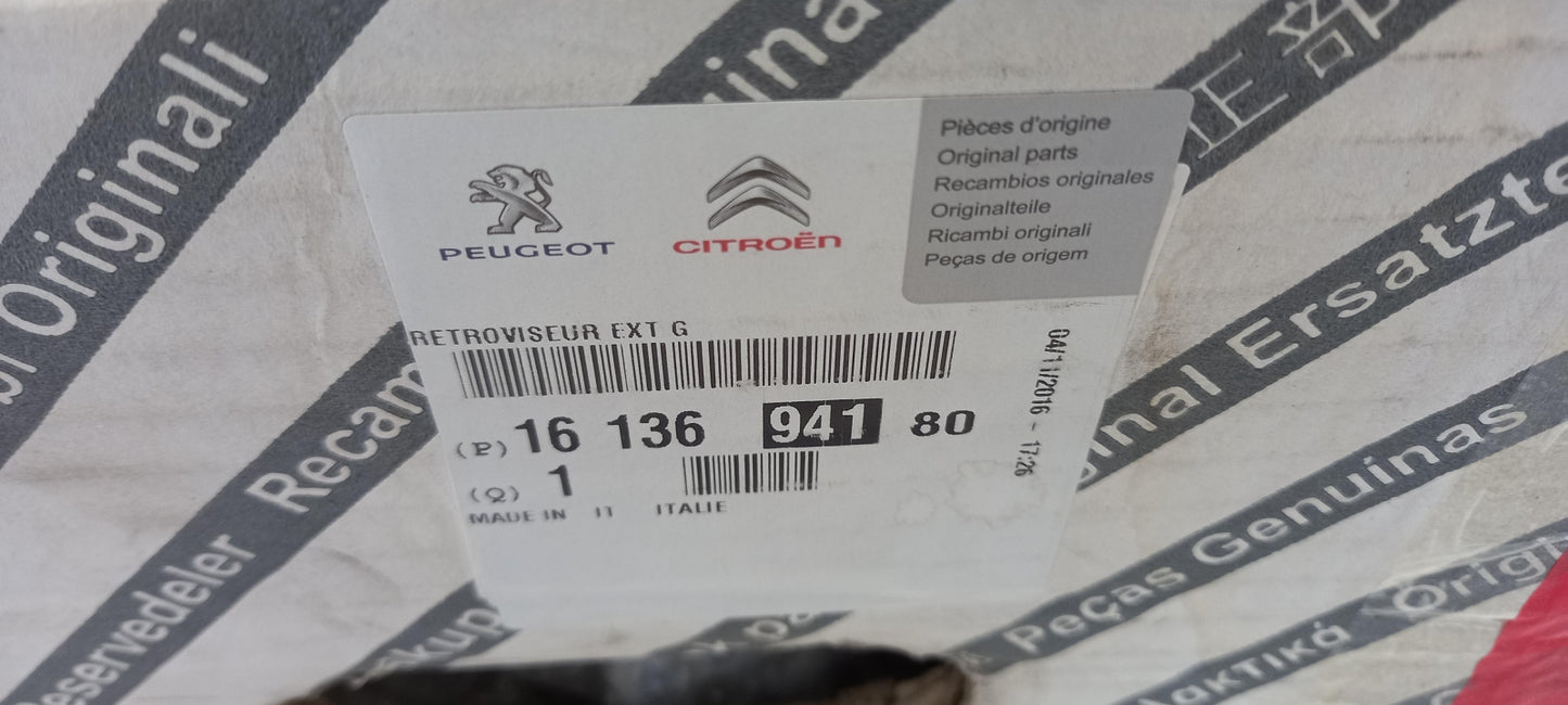 Original PEUGEOT Boxer CITROEN Jumper 06- Außenspiegel links 1613694180
