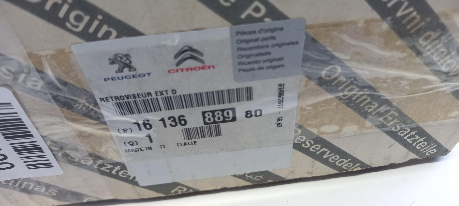 Original PEUGEOT Boxer CITROEN Jumper Außenspiegel rechts 1613688980