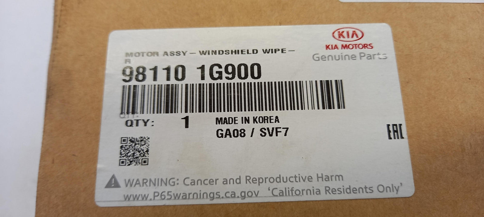 Original OE HYUNDAI/KIA Wischermotor 981101G900
