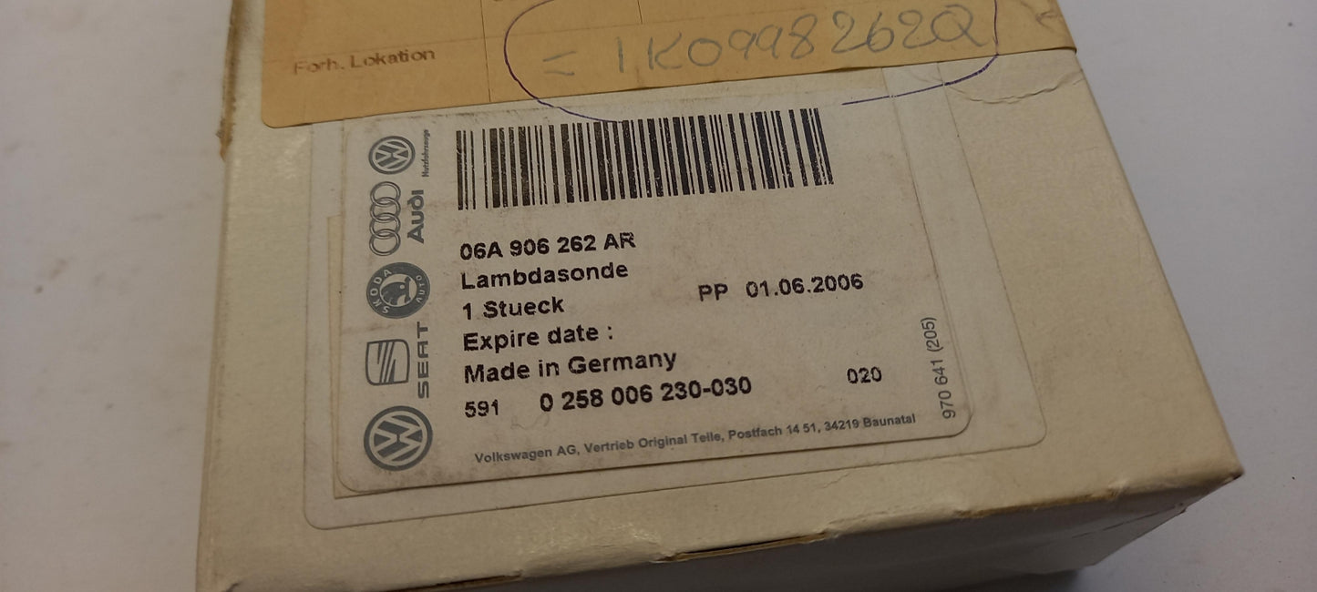 Original AUDI A3 A4 A6 A8 VW Golf Polo SKODA Octavia 1.4 Lambdasonde 06A906262AR