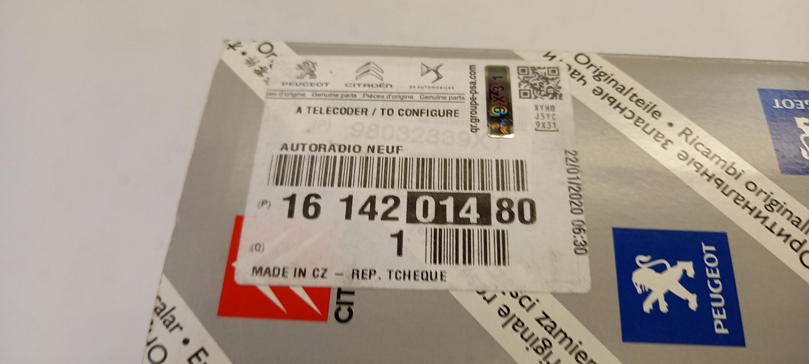 Original OE Peugeot Multimedia Haupteinheit 1614201480
