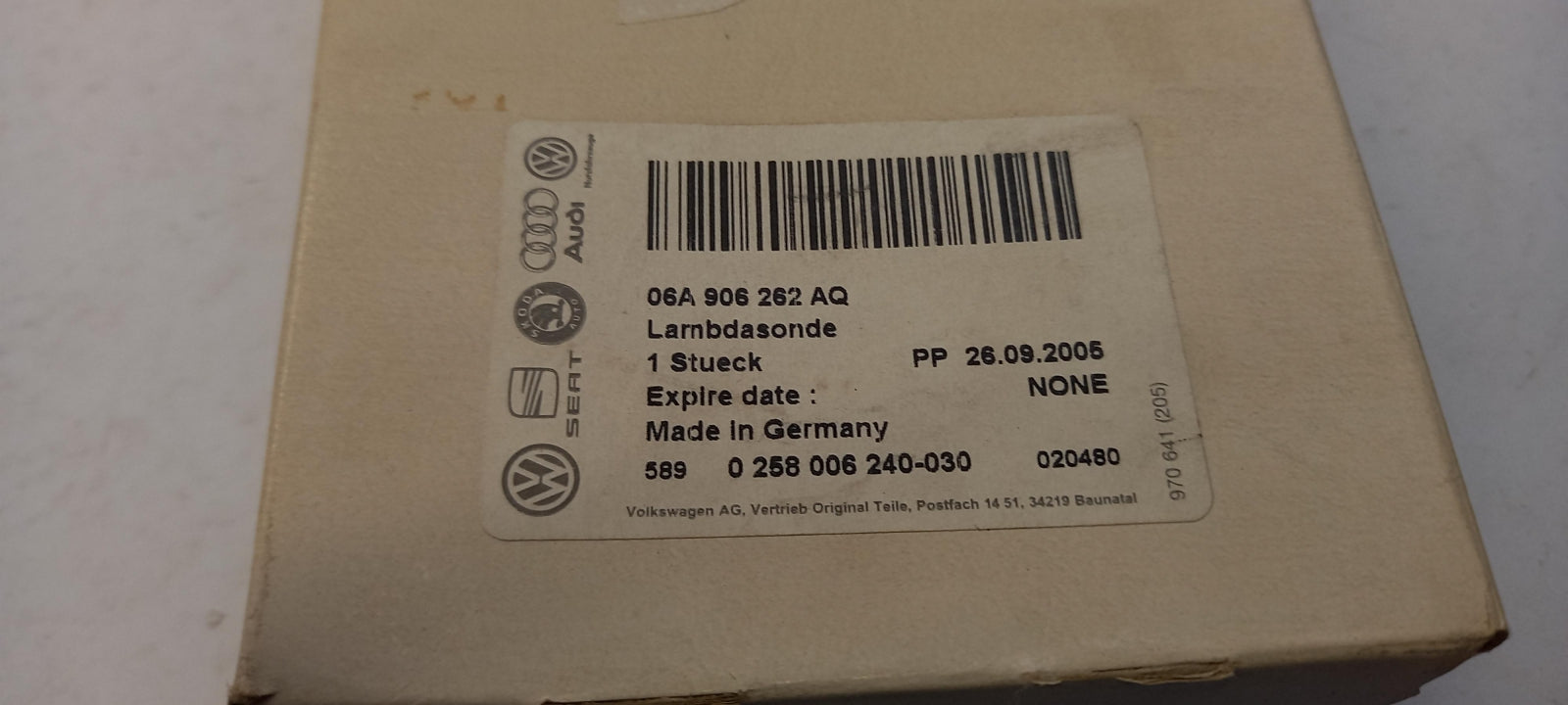 Original VW Polo 2000-2002 Caddy 1996-2003 Lambdasonde Hinter Kat 06A906262AQ