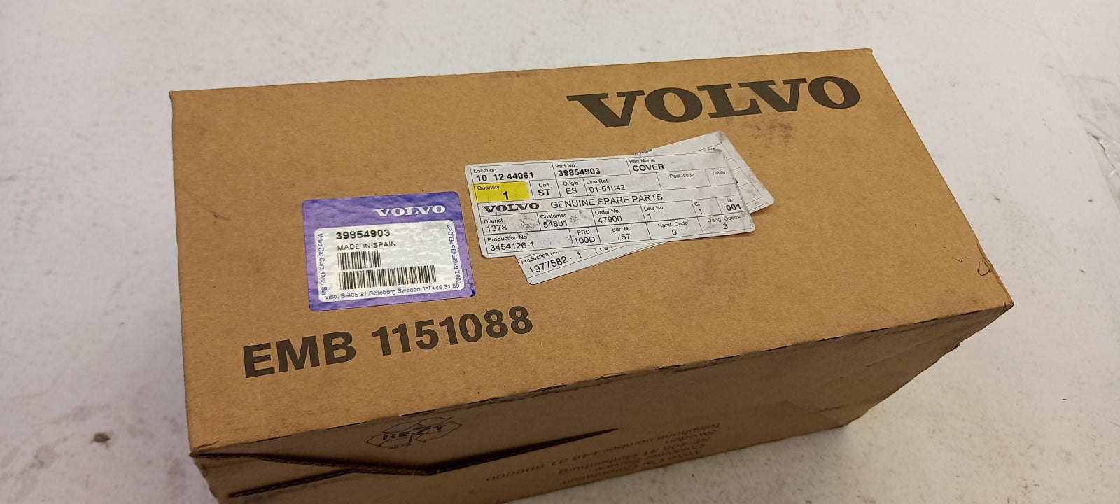 Original VOLVO XC60 -2017 Außenspiegelkappe barents blue pearl links 39854903