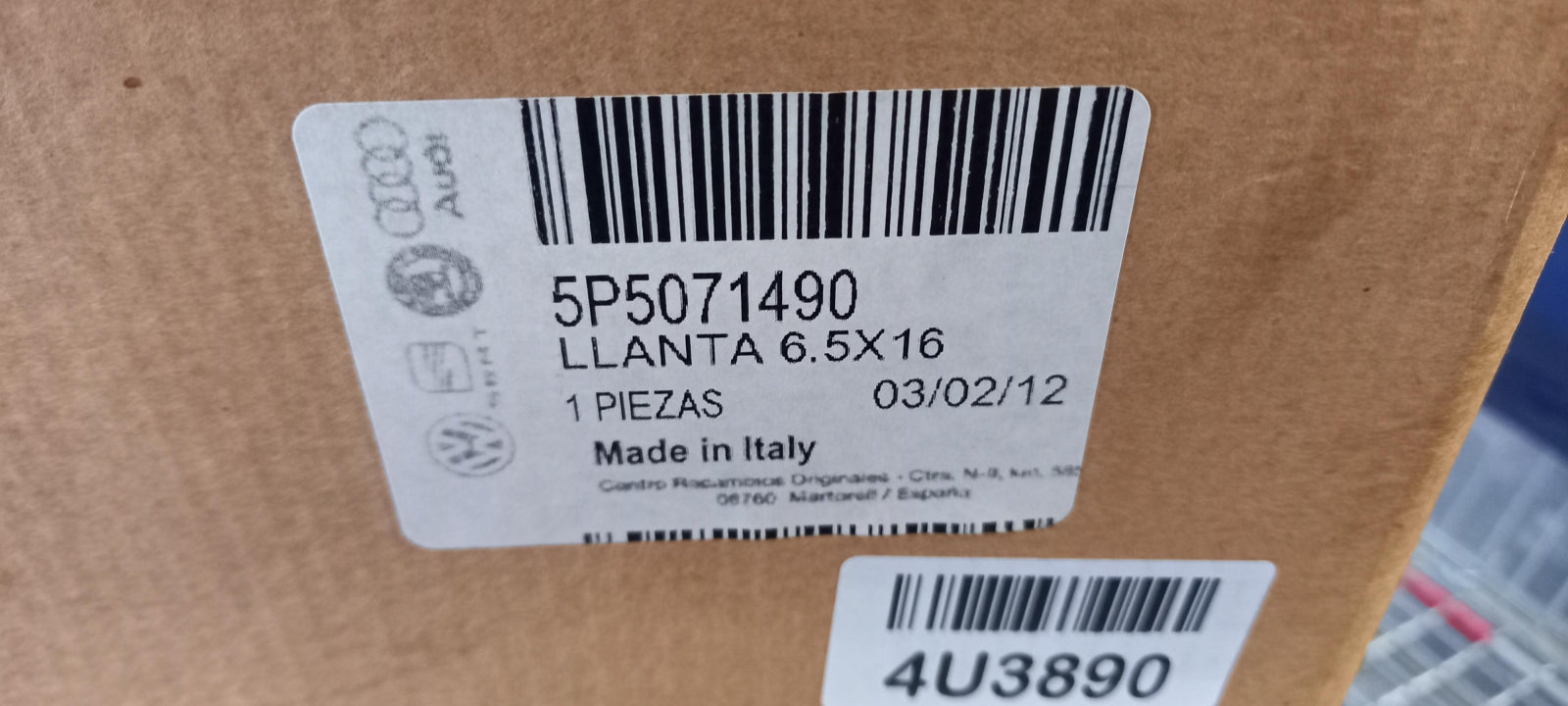 Original SEAT Altea Leon II Toledo III Felge 7J x 16“ ET 54 5P5071490