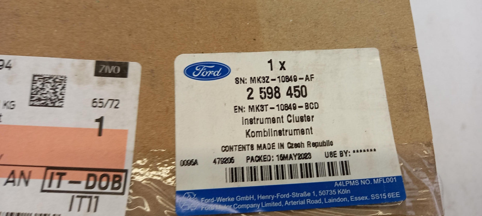Original FORD Transit (2014-2022) Kombiinstrument 2598450