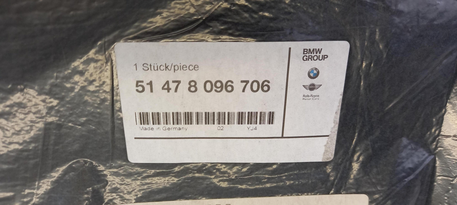 Original BMW 8er G15 M Fußmattensatz 4-teilig Textil anthrazit 51478096706