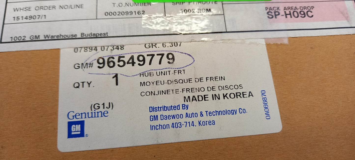 Original CHEVROLET Lacetti I Radnabe Vorne 96549779