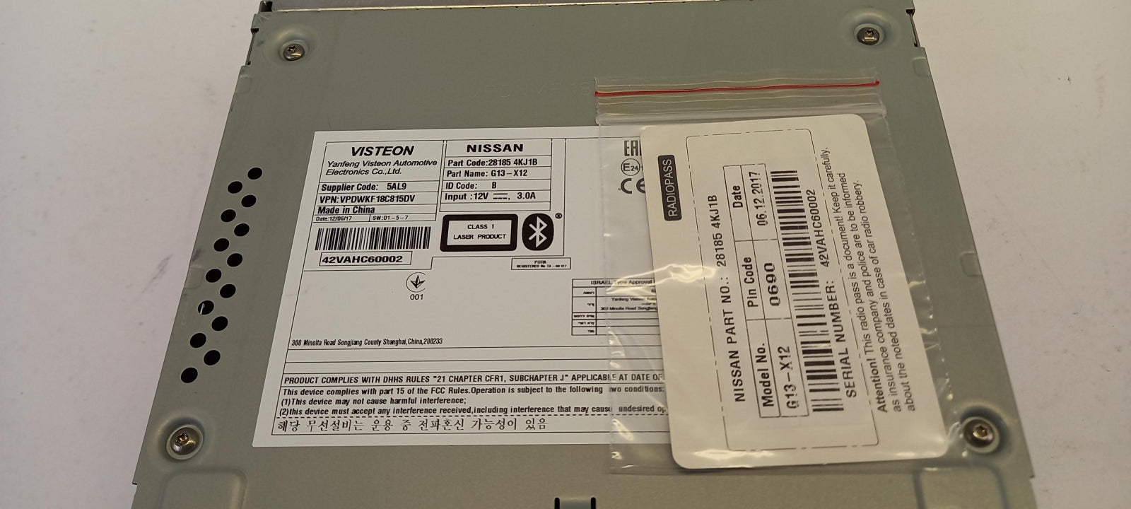 Original NISSAN Navara NP300 D23M Multimedia Haupteinheit 281854KJ1B