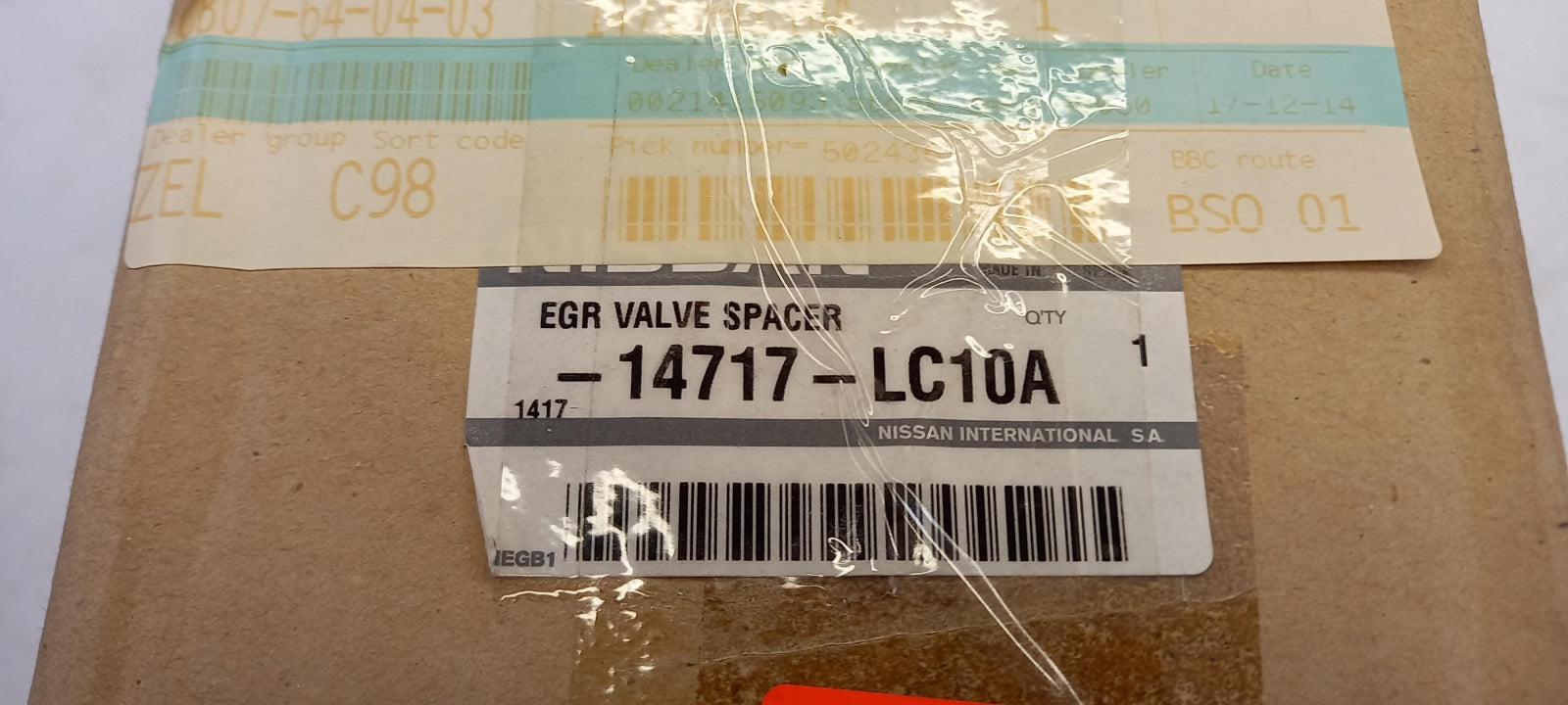 Original NISSAN Cabstar Navara Pathfinder AGR-Ventil Rohr 14717LC10A