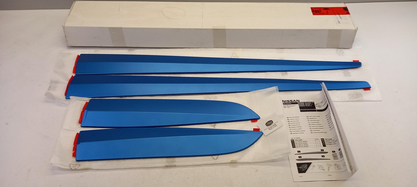 Original NISSAN Micra K14 Seitliche Karosserieverkleidungen Kit Blau KE7605FABL